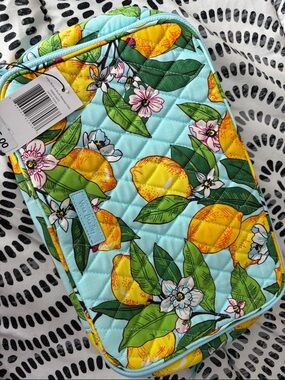 Vera Bradley Lemon Grove Large Blush & Brush Makeup Case